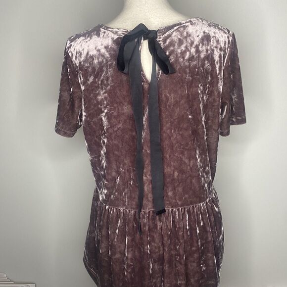 Pleione Medium Blouse Purple With Black Back Tie - Picture 4 of 4